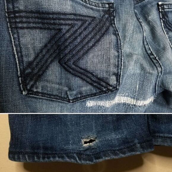 7 For All Mankind Flynt Straight Distressed Jeans - Picture 5 of 7